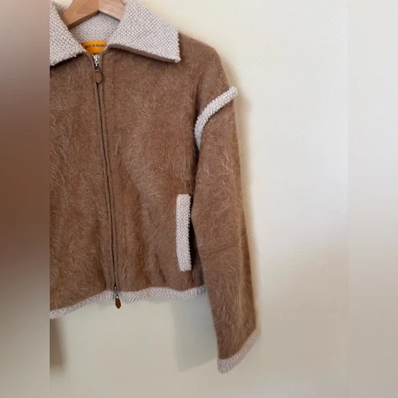 Guest In Residence Grizzly Jacket 100% Cashmere Almond Oatmeal XS - Picture 2 of 9